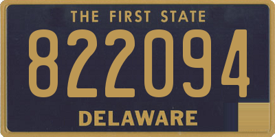 DE license plate 822094