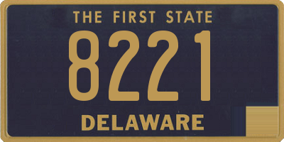 DE license plate 8221