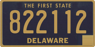 DE license plate 822112