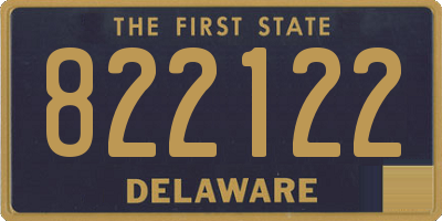DE license plate 822122