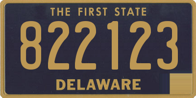 DE license plate 822123