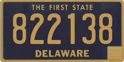 DE license plate 822138