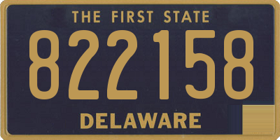 DE license plate 822158