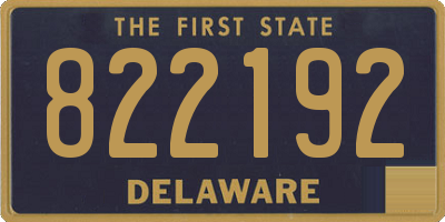 DE license plate 822192