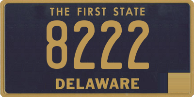 DE license plate 8222