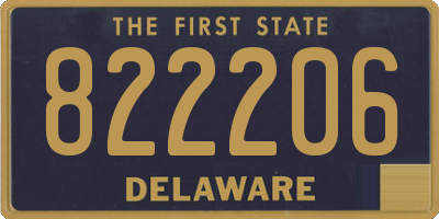 DE license plate 822206