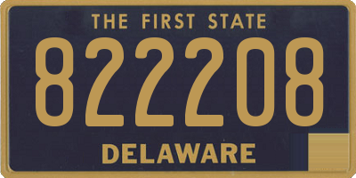 DE license plate 822208