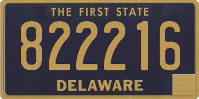 DE license plate 822216