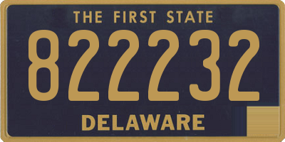 DE license plate 822232