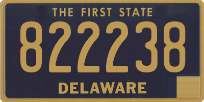 DE license plate 822238