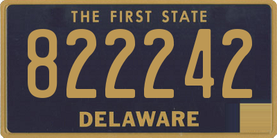 DE license plate 822242