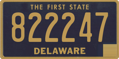 DE license plate 822247