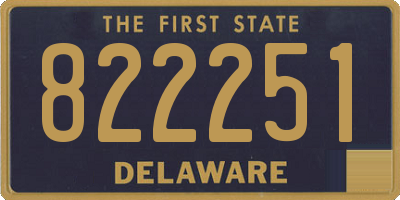 DE license plate 822251