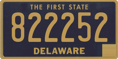 DE license plate 822252