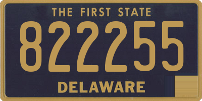 DE license plate 822255