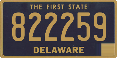 DE license plate 822259