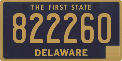 DE license plate 822260