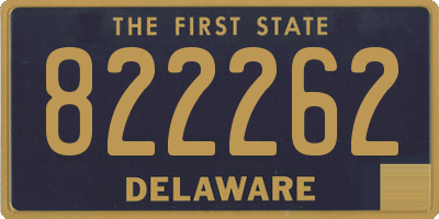 DE license plate 822262