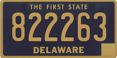DE license plate 822263