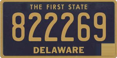 DE license plate 822269