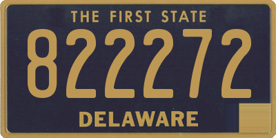 DE license plate 822272