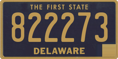 DE license plate 822273