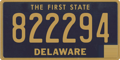 DE license plate 822294