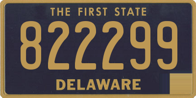 DE license plate 822299