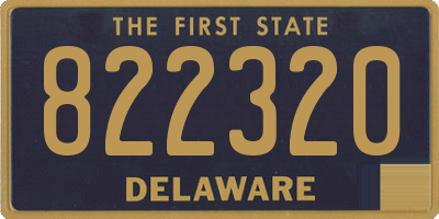 DE license plate 822320