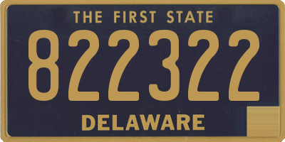 DE license plate 822322