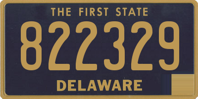 DE license plate 822329