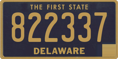 DE license plate 822337