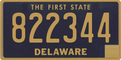 DE license plate 822344