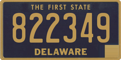 DE license plate 822349