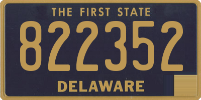 DE license plate 822352