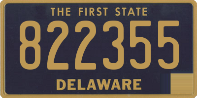 DE license plate 822355