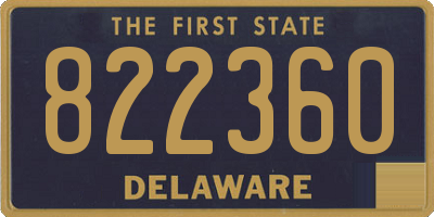 DE license plate 822360