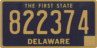 DE license plate 822374