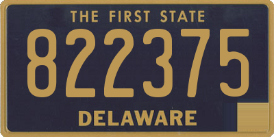 DE license plate 822375