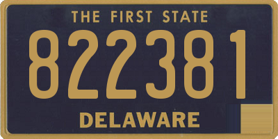 DE license plate 822381