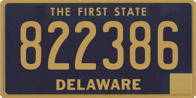 DE license plate 822386