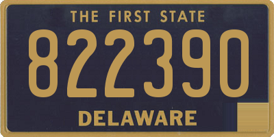 DE license plate 822390