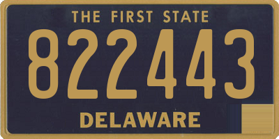 DE license plate 822443