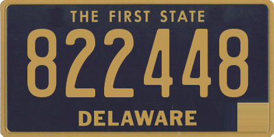 DE license plate 822448