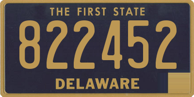 DE license plate 822452