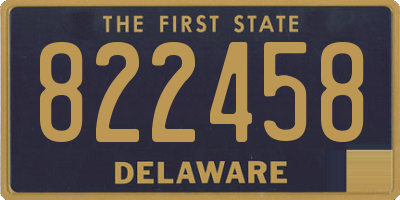 DE license plate 822458