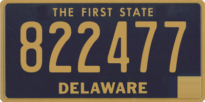 DE license plate 822477