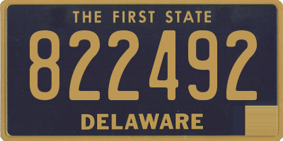 DE license plate 822492