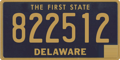 DE license plate 822512