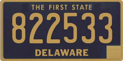 DE license plate 822533